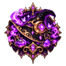 Insignia de bruja animada